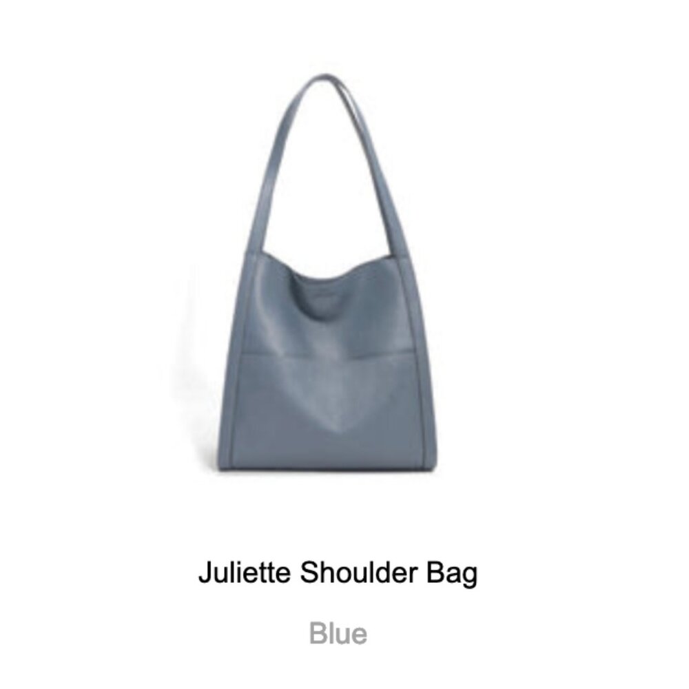 Maison de Beauté Marseille Juliette Leather Tote (Blue) - MOVING SALE
